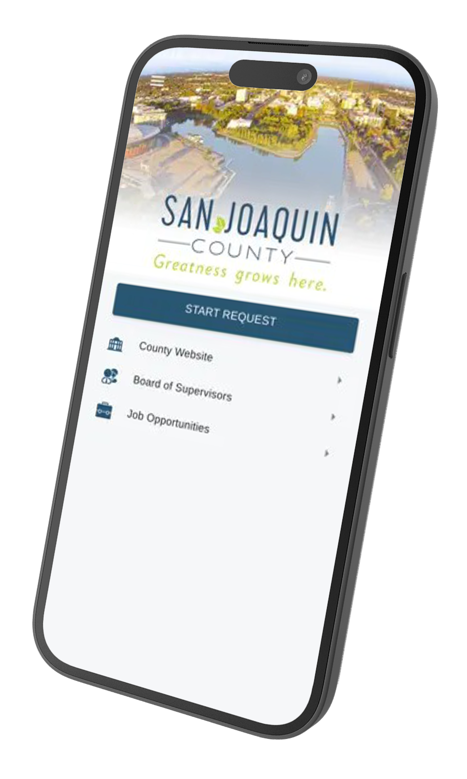 MySanJoaquin Application on a phone